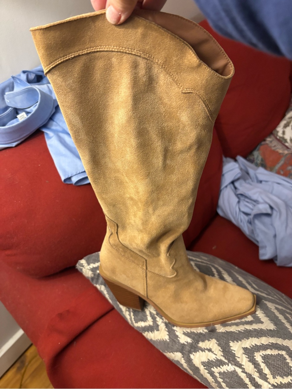 Don’t Be A Square Apricot Boot Size Six